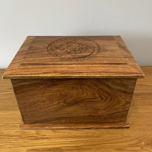 Handcrafted Wooden Cremation Urn <b>Box</b> Hand Carved Funeral Urns for Human Ashes <b>Memorial</b> <b>Keepsake</b> Rosewood Decorative <b>Box</b> Urns - Product Image 1