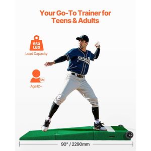 Pista Portatile per Baseball e Softball da 90 Pollici, Attrezzatura per Allenamento Indoor e Outdoor, Equipaggiamento per Pratica di Lancio nel Softball - Product Image 2