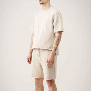 Custom Private Label Men Summer <b>Set</b> Wholesale OEM Manufacturer Supplier Bulk Production 190GSM Jersey Cotton Soft Kit - Product Image 6