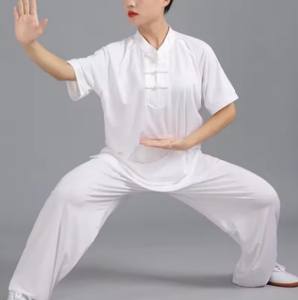 ชุดกังฟูสีขาวสำหรับผู้หญิง ผ้าฝ้าย 100% ระบายอากาศได้ดี ทรงหลวม เหมาะสำหรับศิลปะการต่อสู้ ขนาดผู้ใหญ่ - Product Image 6