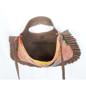 Rajasthan 100% Cotton Suzani Embroidery Designer Women Kantha Clutch with Sling Shoulder <b>Bag</b> Handmade Party Exhibition <b>Bags</b> - Product Image 2