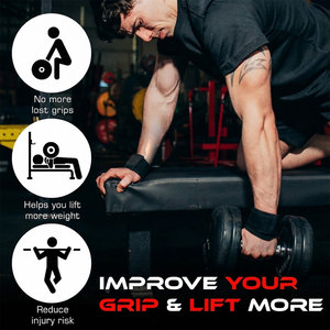 Comfortable Cotton Weightlifting Straps Improved Grip Reduced Hand Fatigue <b>Strength</b> <b>Training</b> Bodybuilding Fitness Wear Low Price - Product Image 5