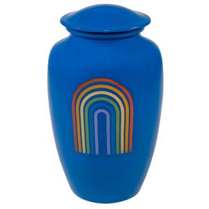Urna Funeraria LU Bright Rainbow, Estilo Americano, Blanca, Capacidad de 200 Pulgadas Cúbicas, Expresa Esperanza y Amor a Través del Diseño - Product Image 6