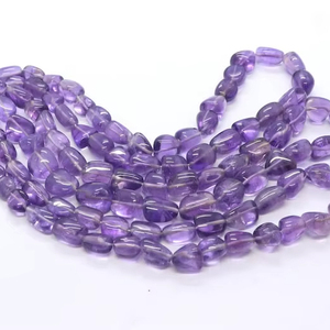 AAA Natural African <b>Amethyst</b> Smooth Uneven Shape Nuggets 8-11 MM Natural <b>Amethyst</b> Gemstone Beads 16 Inch Smooth <b>Amethyst</b> Tumble - Product Image 1