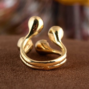 Unique Design Minimalist Bead <b>Ring</b> Boho Brass <b>Ring</b> Women 18k Gold Plated Chunky Ball Band Geometric <b>Statement</b> Wholesale/OEM/ODM - Product Image 4