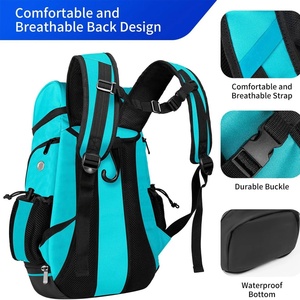 Sac à dos de basketball en toile de haute qualité, décontracté, avec fermeture éclair, couleur unie, nouveau style, grande capacité, respirant - Product Image 4