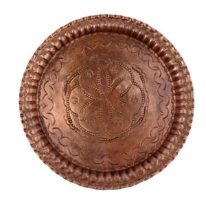 Plato de Servir de Cobre Hecho a Mano al por Mayor |   Plato de Cobre Auténtico de Oriente Medio, Apto para Alimentos, Plato Base de Cobre Sólido - Product Image 1