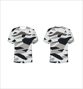 T-shirt à manches courtes pour homme, imprimé camouflage, coupe classique, col rond, respirant, polyester, vêtements décontractés, vente en gros, OEM personnalisé - Product Image 1