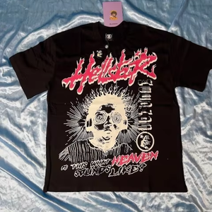 Conjunto de Camisetas Oversize de Algodón Lavado Estilo Hip-hop Urbano Distressed Vintage de Manga Corta para Hombre - Stock Hell Star - Product Image 1