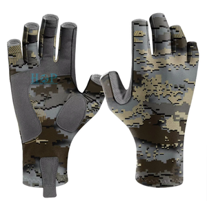 Outdoor Fishing <b>Gloves</b> Fingerless UV Protection Breathable Non Slip Palm Lightweight Comfortable Stretch Fit for Fishing Boating - Product Image 1