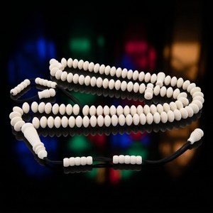 Tasbih y Misbaha Shadhili de 100 cuentas de hueso ecológicas hechas a mano, cuentas de oración modernas - Product Image 3