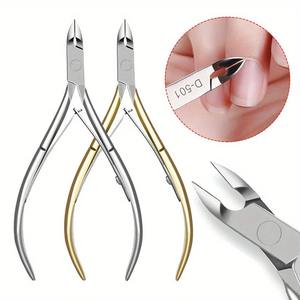 Coupe-cuticules professionnel en acier inoxydable, ciseaux pour soins des doigts, manucure, coupe-ongles, outils pour peaux mortes, doré et argenté - Product Image 2