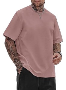 Camiseta de Algodón Lisa de Talla Grande, Personalizada, Transpirable, con Hombros Caídos, para Hombre - Product Image 2