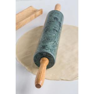 Rodillo de amasar profesional de mármol verde con mango de madera para restaurantes, hoteles, panaderías, cafeterías y cocina comercial. - Product Image 2