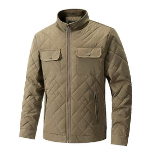 <b>Men's</b> Casual Stand Collar Puffer <b>Coat</b> for Autumn <b>Winter</b> Breathable Plus Business Design Zipper Closure <b>Coat</b> Plain Dyed - Product Image 3