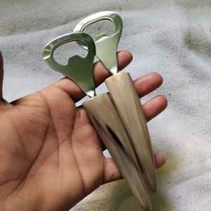 Ouvre-bouteille artisanal haut de gamme en véritable corne de buffle, acier inoxydable, prix de gros - Product Image 5