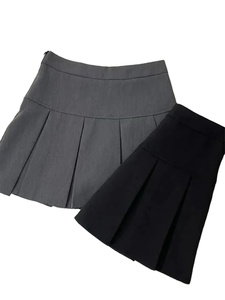 Falda plisada gris Vintage de algodón para mujer, minifaldas Kawaii de cintura alta, uniforme escolar de moda coreana, ropa de calle Harajuku para primavera - Product Image 6