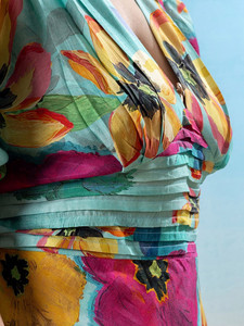 Pantalones y Vestidos Midi para Mujer, Ecológicos, Casuales, Sexys, Elegantes, para la Playa, con Pliegues, Diseño de Manga Corta, Tendencia de Verano - Product Image 2
