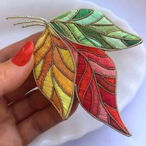 MD HANDICRAFTS Artistic Floral Embroidery Handmade Brooch with High Quality Seed Beads for Wedding Occasions Unisex - Product Image 5