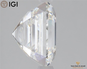 Diamant de laboratoire CVD taille Asscher 2,00 carats, couleur F, clarté VS1, avec certificat IGI, pour centre de bague de promesse - Product Image 5