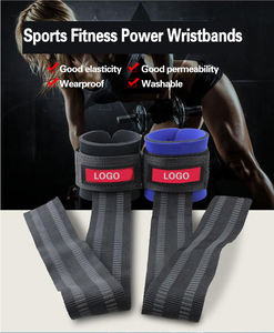 สายรัดข้อมือยืดหยุ่นแบบพรีเมียมสำหรับเพาะกาย ยกน้ำหนัก ระบายอากาศได้ดี อุปกรณ์ฟิตเนสสำหรับออกกำลังกาย รับสกรีนโลโก้ สายรัดข้อมือแบบพยุง - Product Image 2