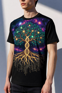เสื้อยืดแขนสั้นสีดำสำหรับผู้ชาย คอกลม ทรงโอเวอร์ไซส์ สไตล์ลำลอง ผ้าเจอร์ซีย์คอตตอน 100% พิมพ์ลายซิลค์สกรีน น้ำหนัก 220 กรัม ระบายอากาศได้ดี - Product Image 6