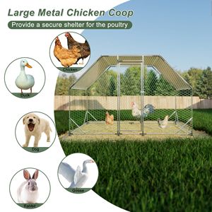 Grande gabbia per animali da allevamento di pollaio In metallo zincato - Product Image 5
