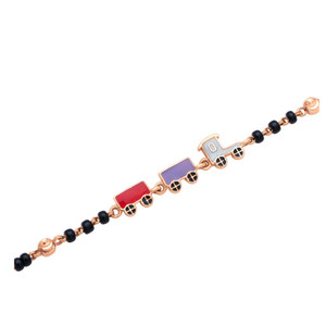 Pulseras de cadena de oro de 18k para niños con diamantes CZ de corte brillante redondo, joyería religiosa moderna para niños, regalo certificado SGL. - Product Image 2