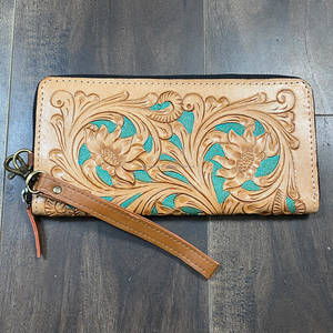 Carteras de Cuero Personalizadas de Gran Capacidad para Mujer, Nuevas Carteras con Estampado Floral, Cierre de Cremallera, Tarjetero para Uso Diario - Product Image 4