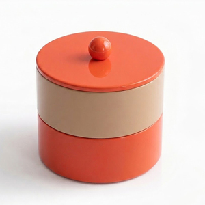 Boîte en laque de haute qualité pour le Ramadan, boîte de rangement décorative faite à la main, élégante boîte en laque à deux niveaux, directement de l'usine - Product Image 5