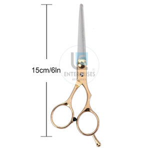 Ciseaux de barbier en acier inoxydable écologiques de couleur unie - Utilisation professionnelle, réutilisables et durables, design léger - Product Image 2