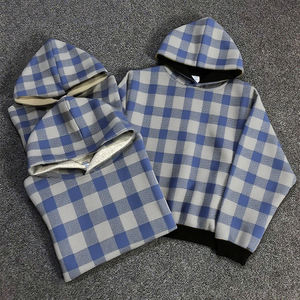 Sweat à capuche réversible en flanelle à carreaux pour homme |   Veste courte zippée à double couche et coupe ample |   Fabricant OEM - Product Image 6