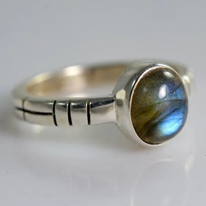 Labradorite <b>Ring</b> 925 Sterling <b>Silver</b> Handmade <b>Boho</b> Statement Promise Jewelry for Women Natural Oval Shape Gemstone Jewelry - Product Image 5
