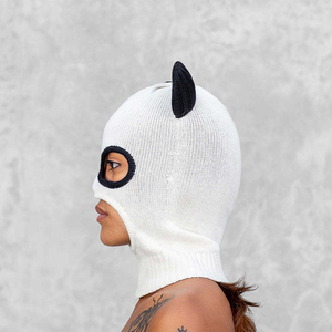 Cache-cou tricoté personnalisé avec logo, cache-visage intégral pour le ski, cagoule de ski, vente en gros - Product Image 2