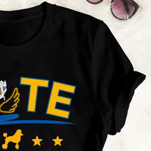 Custom <b>Women</b> Vote T-<b>Shirt</b> <b>Black</b> Graphic Printed Short Sleeve Crew Neck Cotton Tee Voting Awareness Casual Fashion Streetwear - Product Image 2