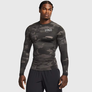 T-shirt de compression à séchage rapide pour homme, manches longues, en Spandex/Polyester, pour entraînement extérieur, course à pied et gym - Product Image 5