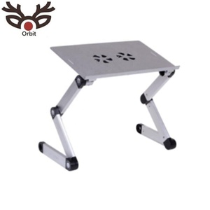 Aluminum Alloy <b>Laptop</b> Desk Include Usb Cooling <b>Fans</b> Height and Angle Can Adjustment - 2 Colors - Product Image 1