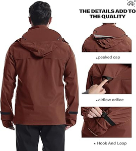 Rain <b>Jackets</b> Premium <b>Packable</b> Raincoat <b>Jackets</b> Lightweight Breathable Waterproof OEM Supply - Product Image 6