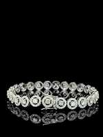 Bracelet à maillons pour femme en argent sterling 925 avec diamant de laboratoire CVD taille brillant 7,50 ct couleur E-F clarté VVS1 certifié IGI