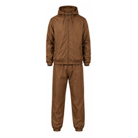 Ensemble coupe-vent imprimé à capuche en polyester pour homme – Veste et pantalon personnalisés légers pour le sport, l'entraînement en extérieur et la gym