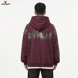 Sweat-shirts d'hiver pour hommes à logo personnalisé, tendance et de haute qualité, effet délavé à l'acide, impression numérique, 100% coton, fabriqués au Pakistan - Product Image 2