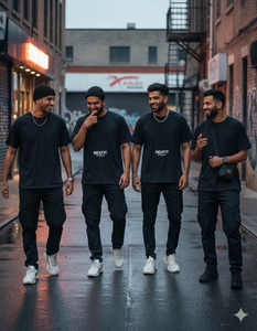 เสื้อยืดคอตตอนโอเวอร์ไซส์แบบกำหนดเองสำหรับผู้ชาย สตรีทแวร์ พิมพ์ลายกราฟิกโลโก้ เนื้อผ้าหนา แฟชั่นลำลอง OEM ODM - Product Image 6