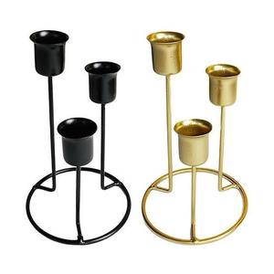 Candélabre vintage en métal argenté, porte-bougie en aluminium, centre de table pour mariage et maison, écologique - Product Image 4