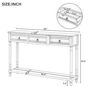 Consolle da Ingresso con Cassetti a Sbalzo e Ripiano Lungo, Tavolo da Divano con Cassetti Contenitori - Product Image 4