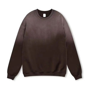 Men's Oversized Crew Neck Sweatshirt Solid Color French Terry Pullover Casual Autumn Wear 100% Cotton Regular Fit - Product Image 2