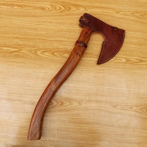 ขวานตัดไม้ทำมือพร้อมด้ามไม้และปลอกหนังสำหรับตัดต้นไม้ - Product Image 3