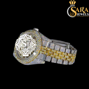 Direct Factory Supply Stylish Rose Gold VVS Moissanite Diamond <b>Watch</b> for Gifts and Occasion Available for Export Price - Product Image 1