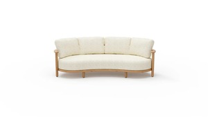 Elegant Teak Wood Garden Sofa Set with Cushioned <b>Seating</b> and Coffee Table, Modern Outdoor Furniture for Villa, Resort, Balcony a - Product Image 4