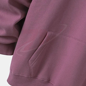 Sudaderas con capucha de tela gruesa de 450 GSM, 100% algodón polar, color morado, para unisex, venta al por mayor, impresión de logotipo personalizado según demandas personalizadas - Product Image 4