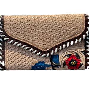 Bolso ejecutivo de cuero genuino de piel de vaca Vintage bohemio de primera calidad con estampado de animales hecho a mano India cierre de cremallera logotipo adornado - Product Image 1